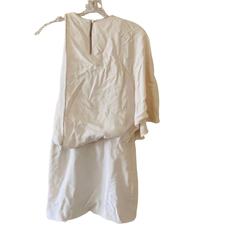 Halston Heritage Silk Blend One Shoulder Dress Size 2 - Picture 3 of 10